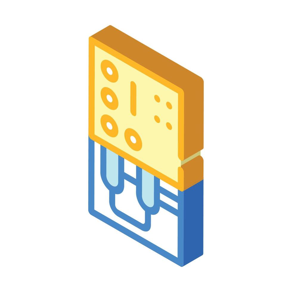 water treatment electrical equipment isometric icon vector illustration