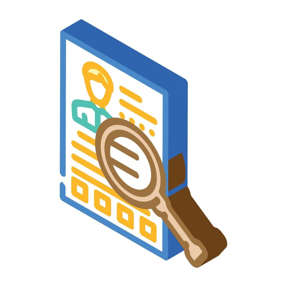 researching client isometric icon vector illustration