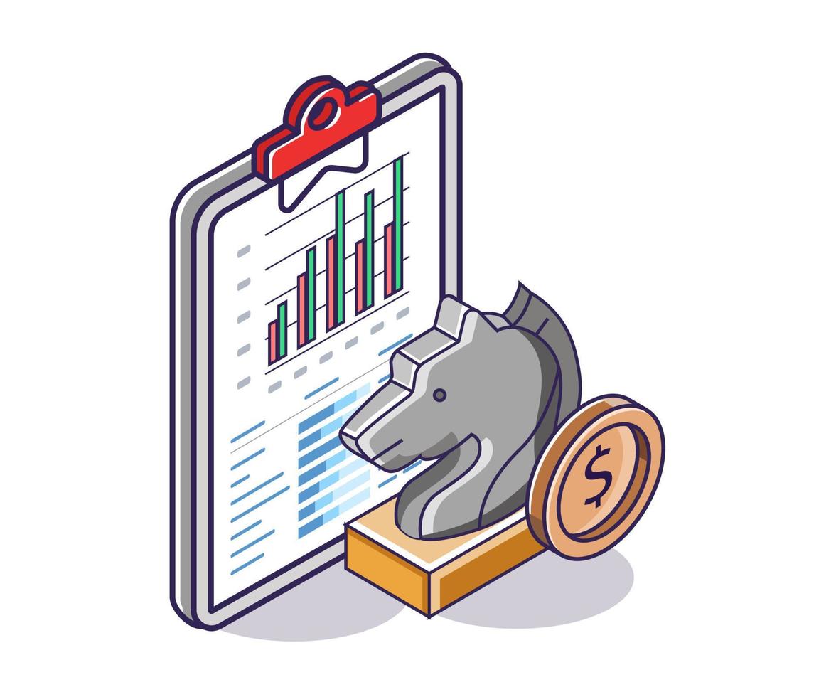 Using horse strategy for a successful business vector