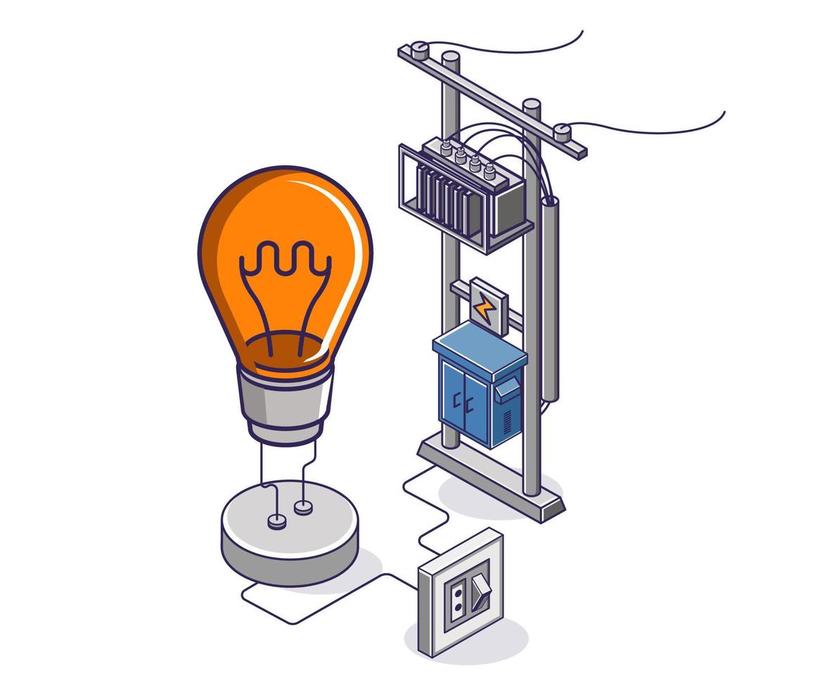 cuadros eléctricos e interruptores vector