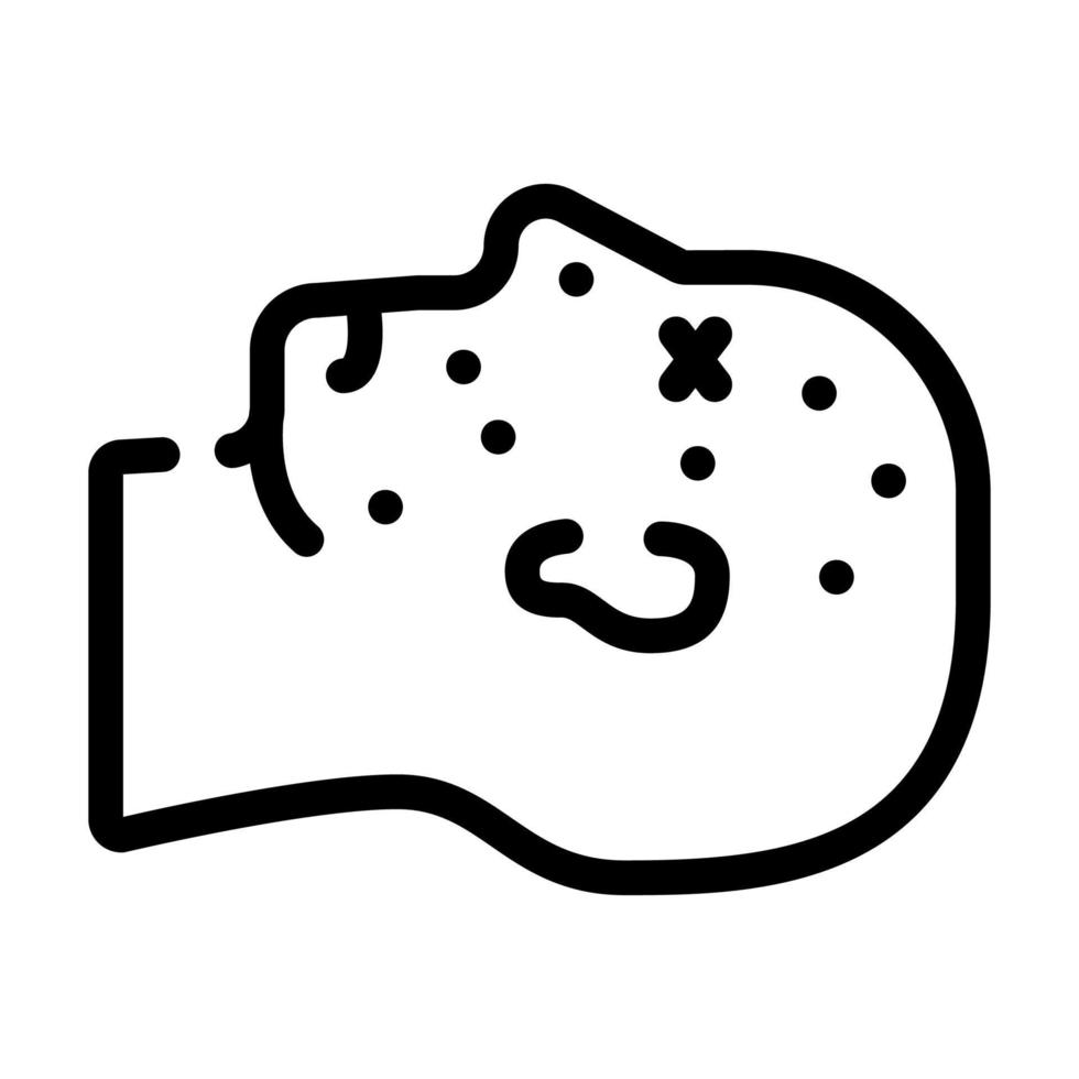 death from allergies line icon vector illustration