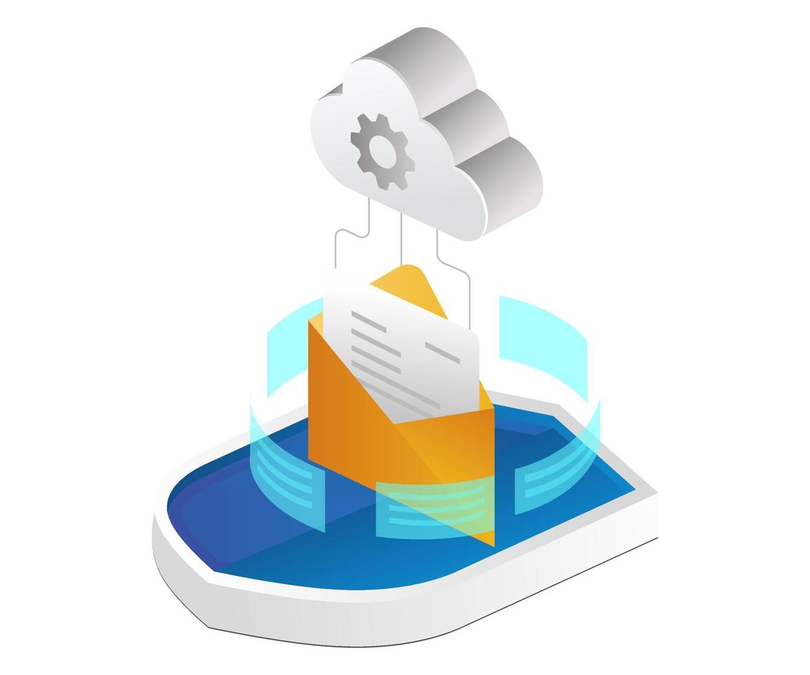 Email data security on cloud server vector