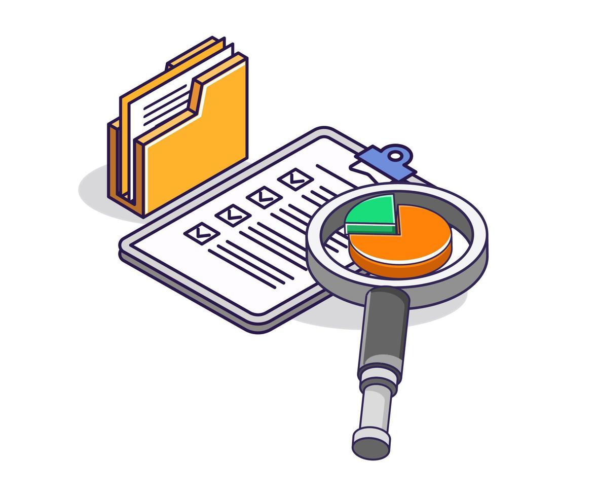 Business plan tick paper with analyst folder vector