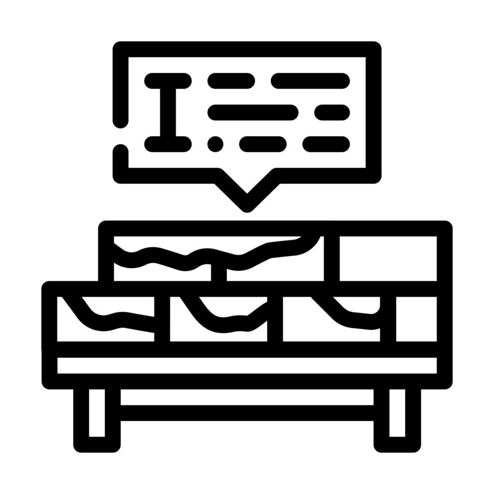 brickwork courses line icon vector illustration line