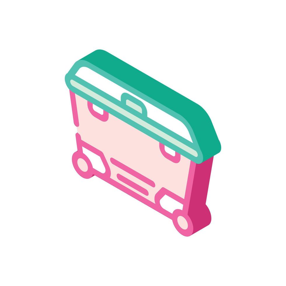 waste container isometric icon vector illustration