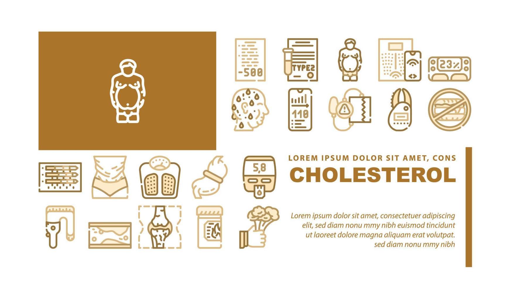Cholesterol Overweight Landing Header Vector