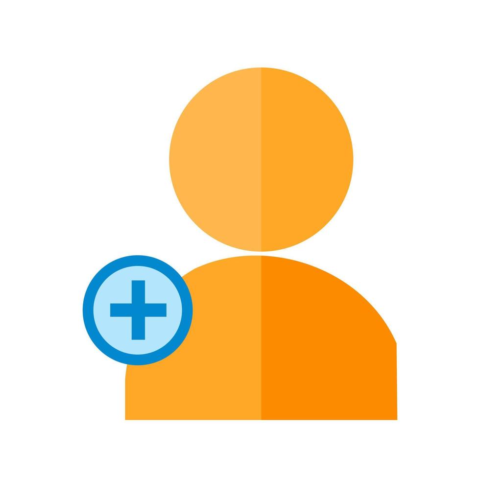 Create User Flat Multicolor Icon vector