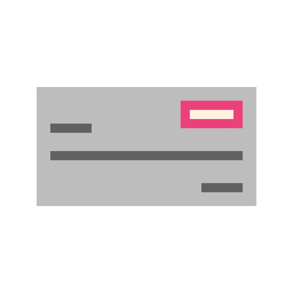 Chequebook Flat Multicolor Icon vector