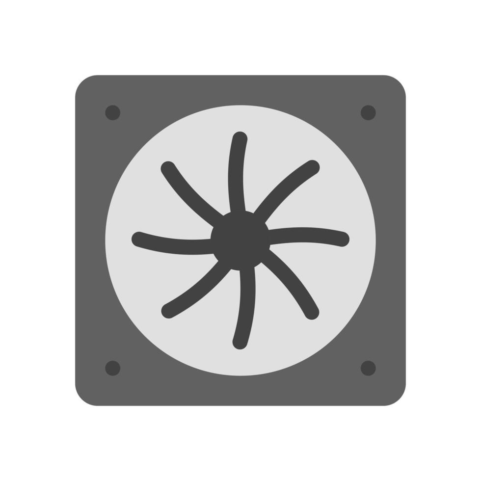 Processor Fan Flat Multicolor Icon vector