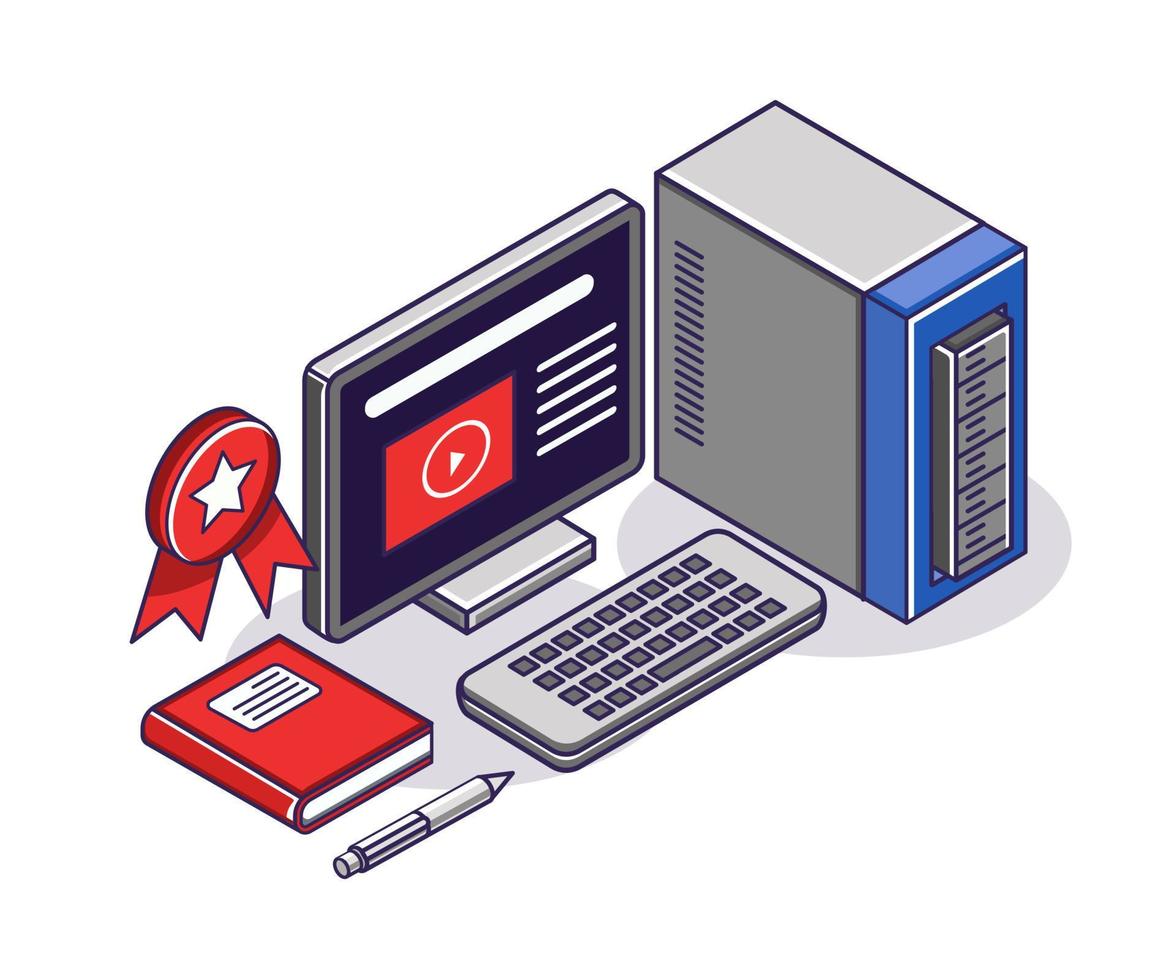 Winner's student desktop vector
