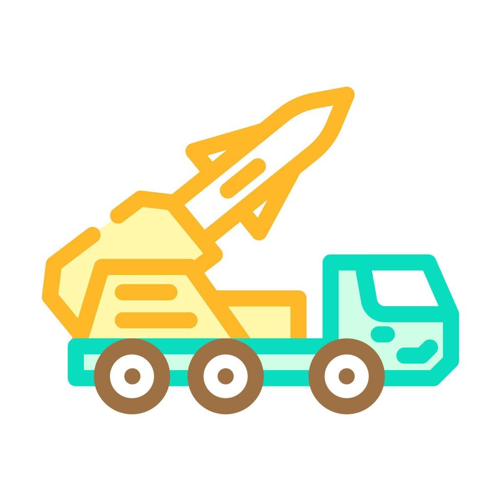 missile rocket color icon vector illustration