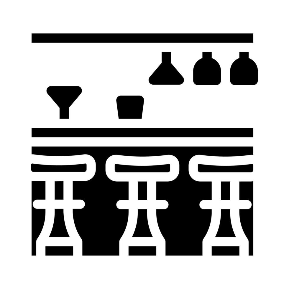 bar counter glyph icon vector illustration flat