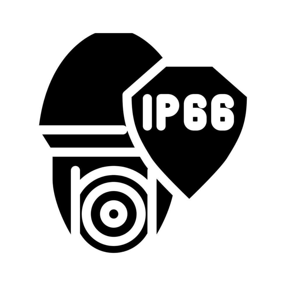 dust and moisture protection standard camera ip68 glyph icon vector illustration