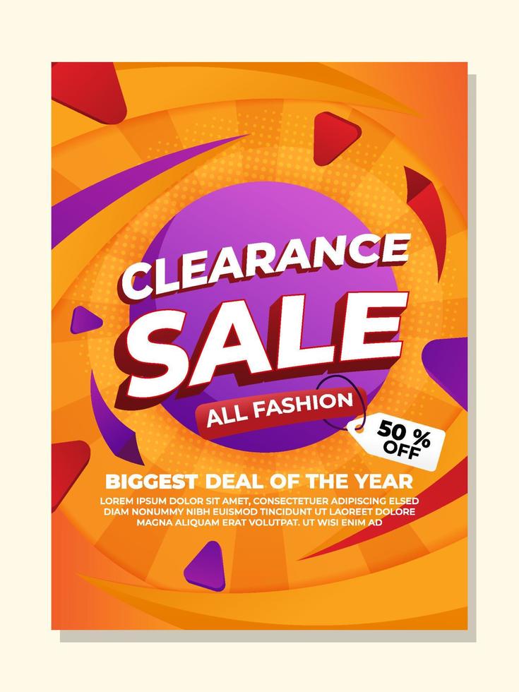 Clearance Sale Poster Template vector
