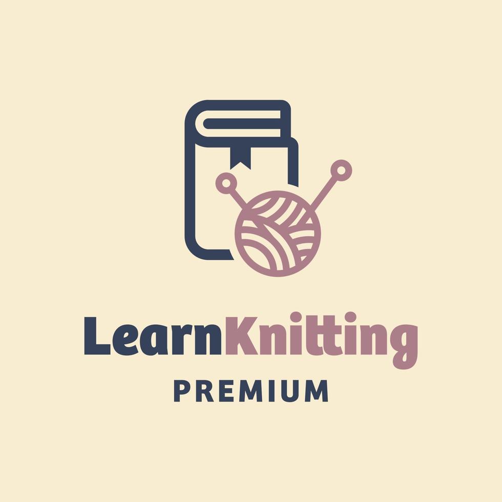 Learn Knitting Logo vector