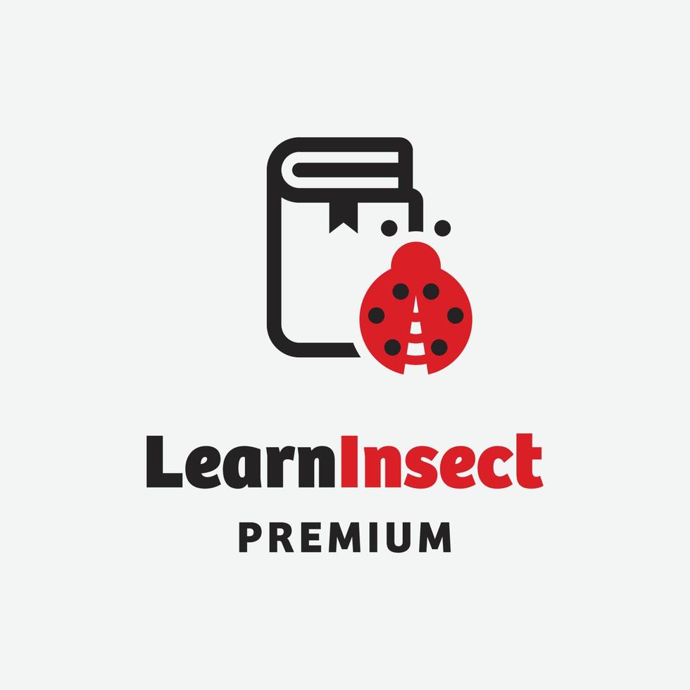 aprender logo de insectos vector