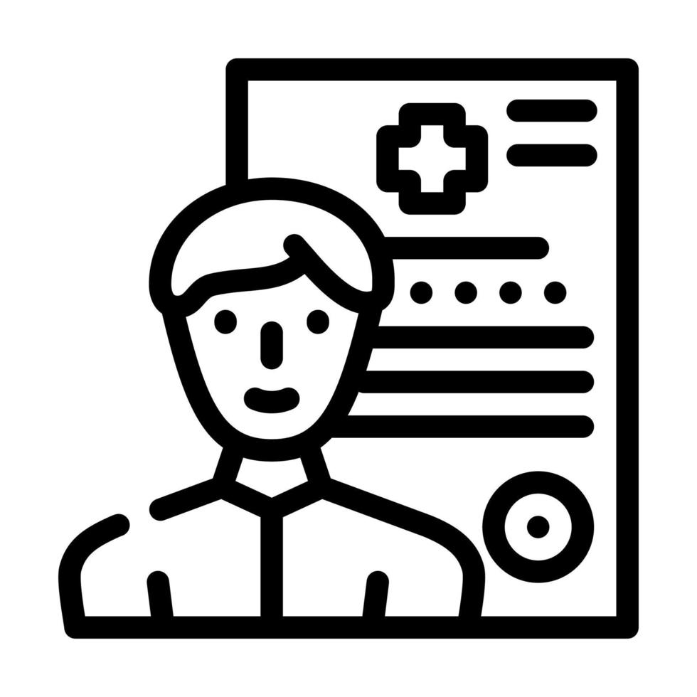 medical data client information kyc line icon vector illustration