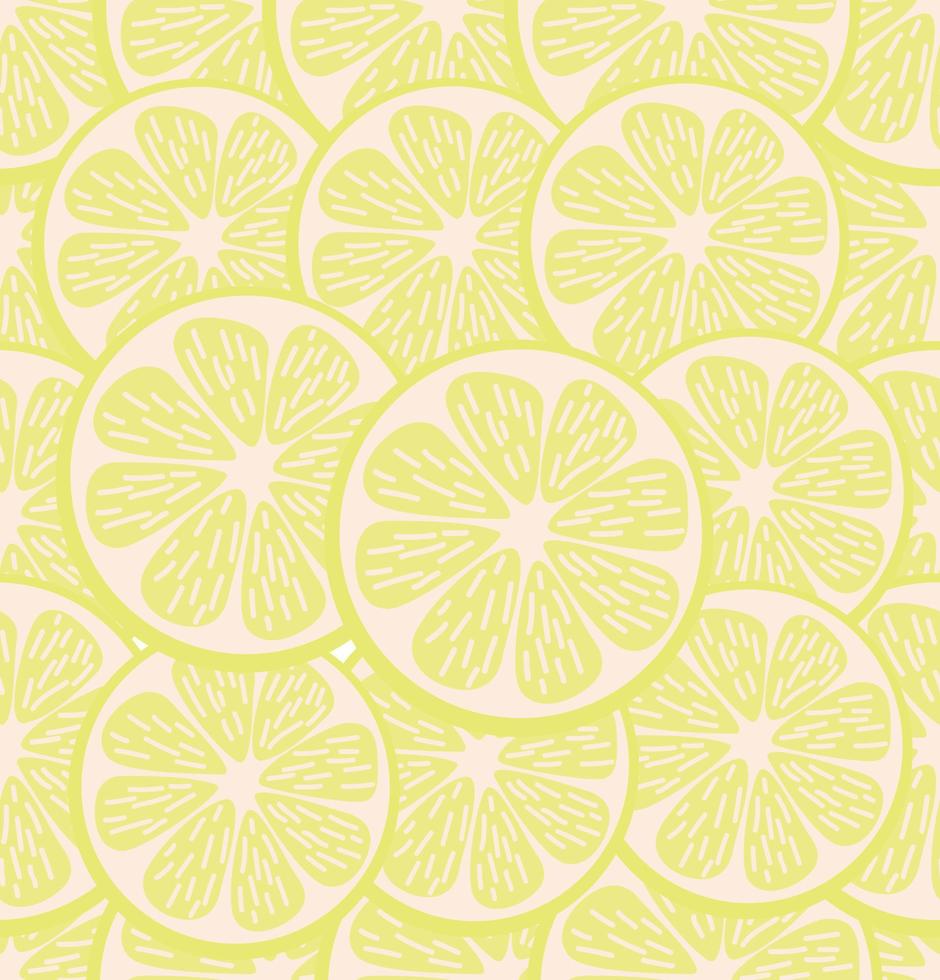 Summer slice of a lemon yellow seamless pattern vector
