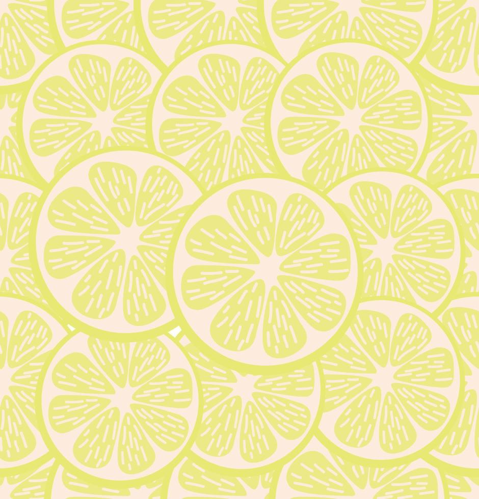 Summer slice of a lemon yellow seamless pattern vector