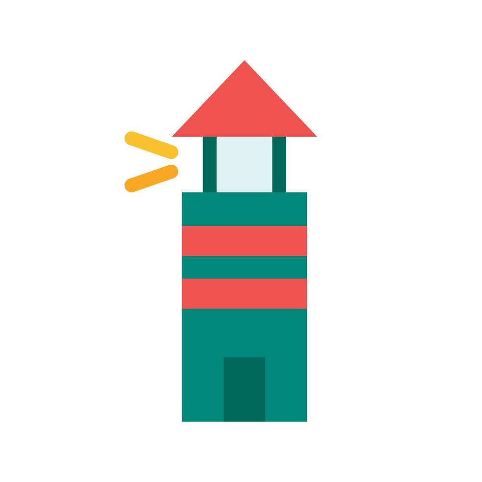 Lighthouse Flat Multicolor Icon vector