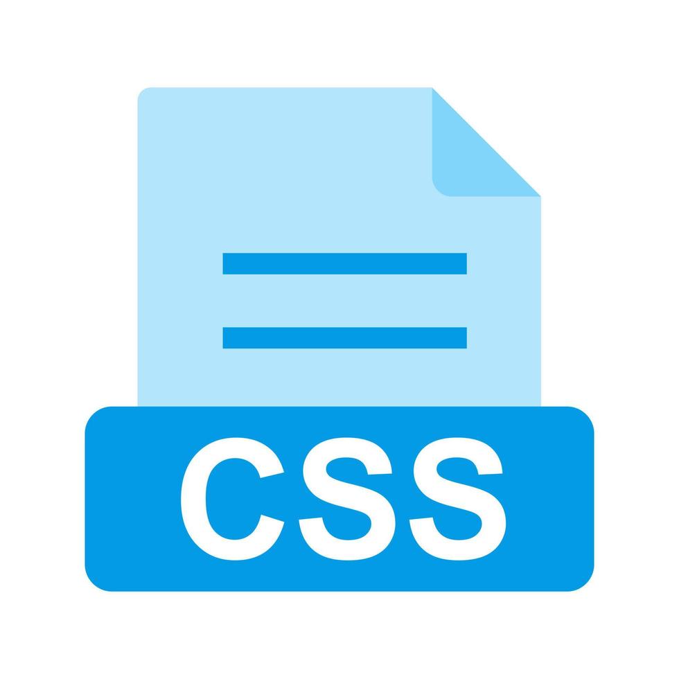 CSS Flat Multicolor Icon vector