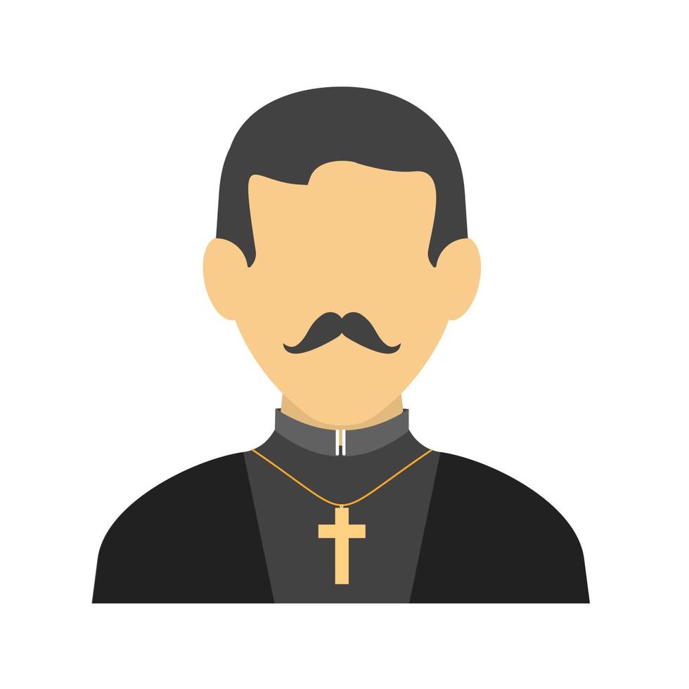 Priest Flat Multicolor Icon vector