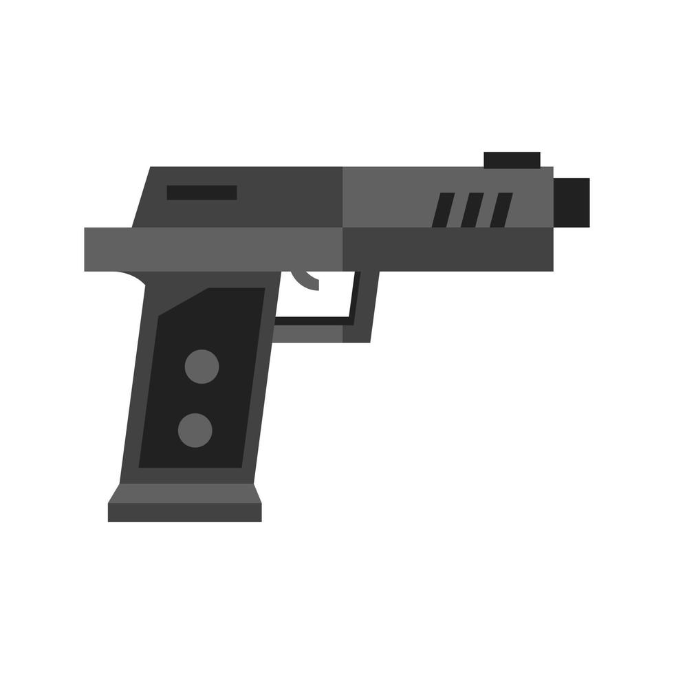 Pistol Flat Multicolor Icon vector
