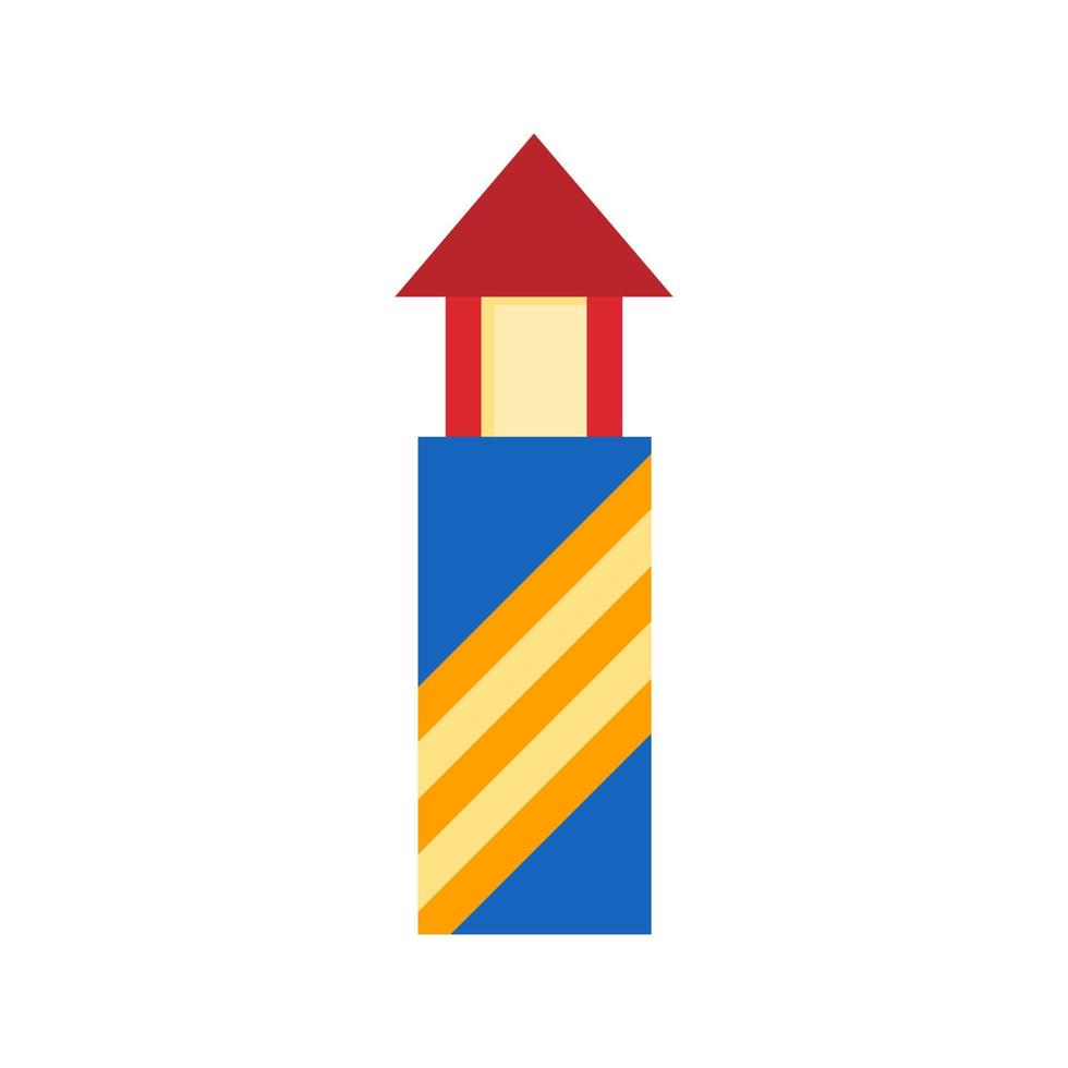 Lighthouse Flat Multicolor Icon vector