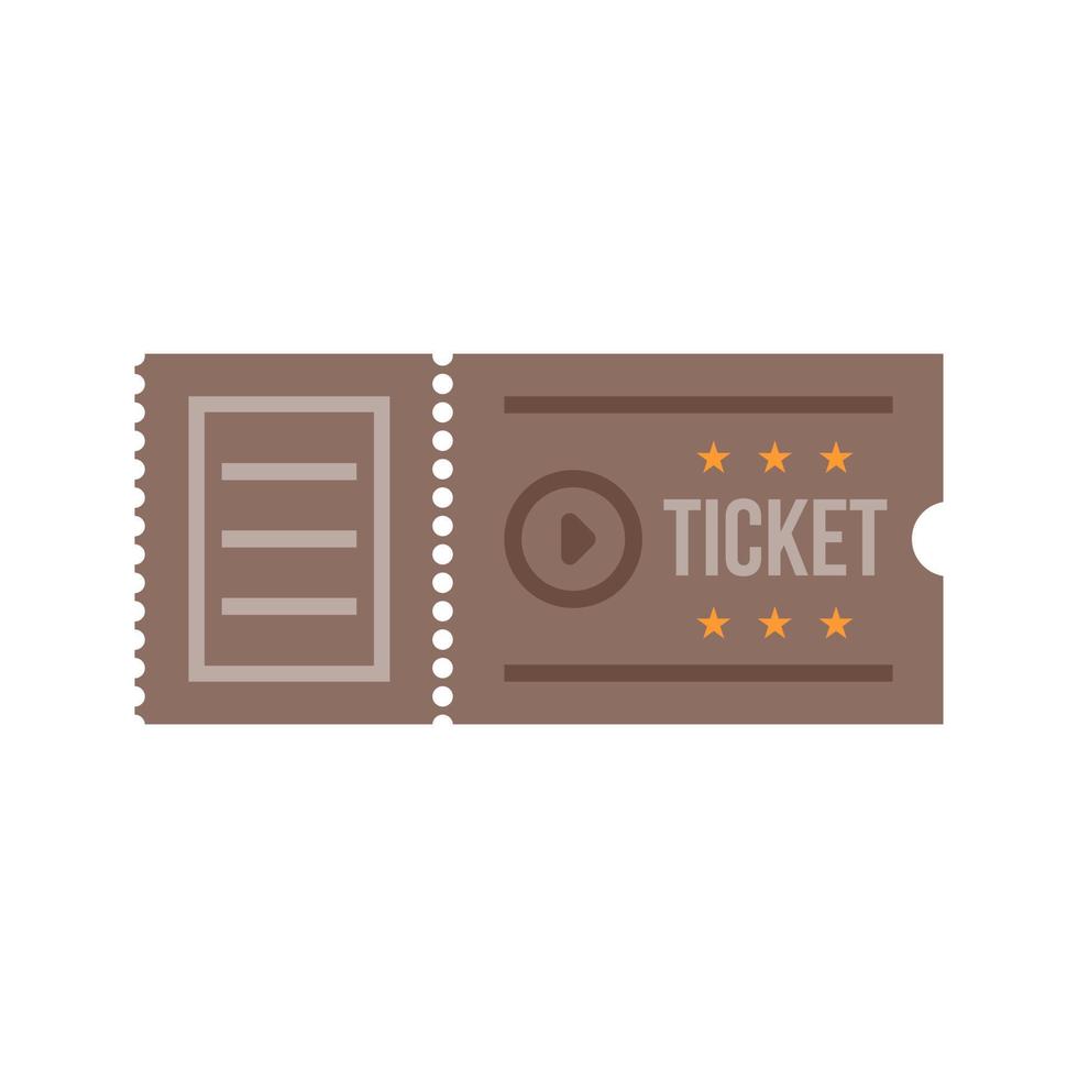 Movie Ticket Flat Multicolor Icon vector