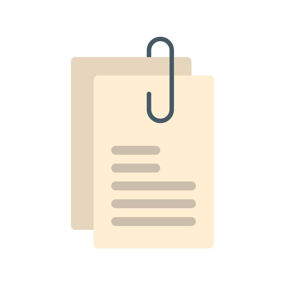 Attached Documents Flat Multicolor Icon vector