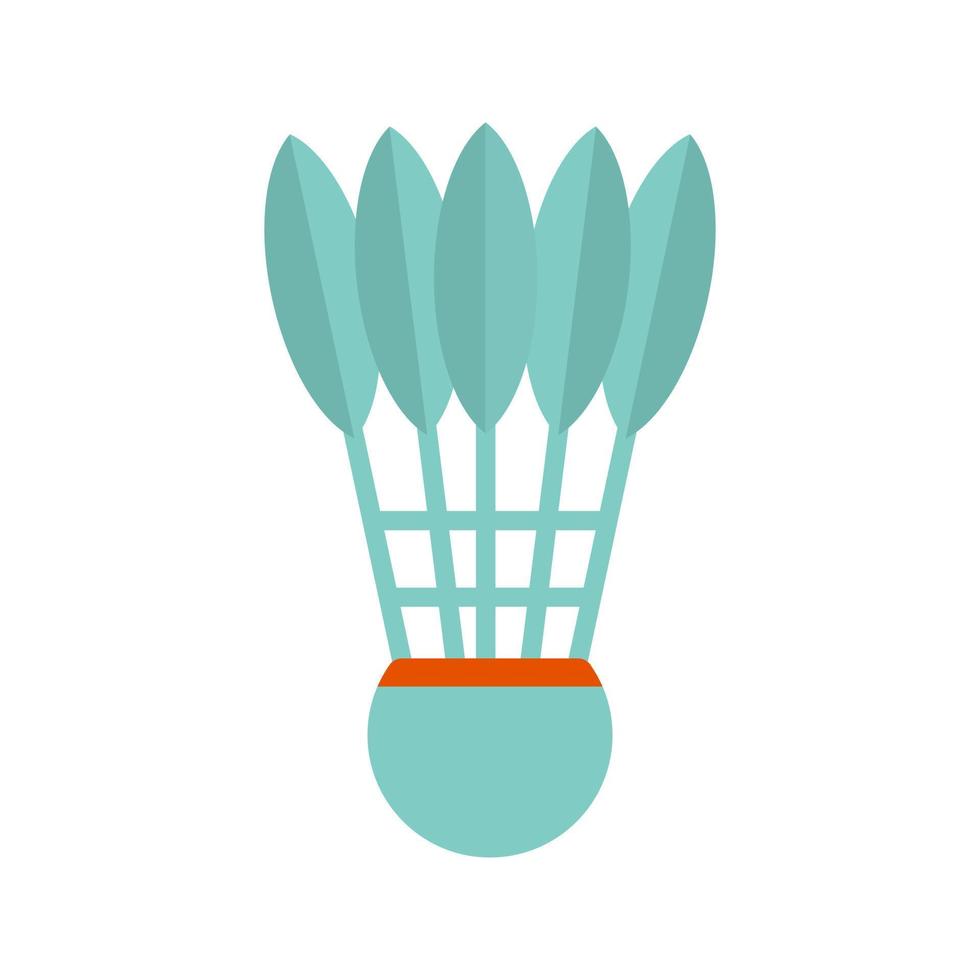 Shuttlecock Flat Multicolor Icon vector