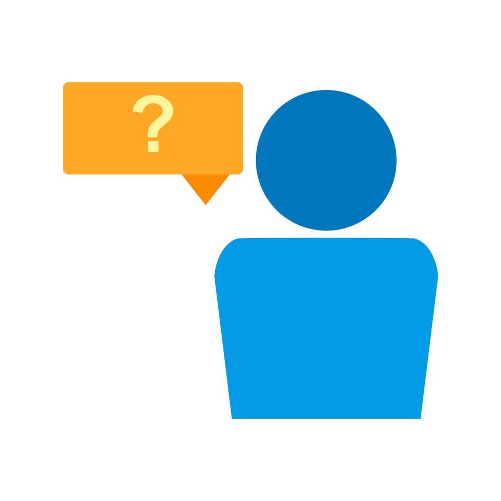 Question Flat Multicolor Icon vector