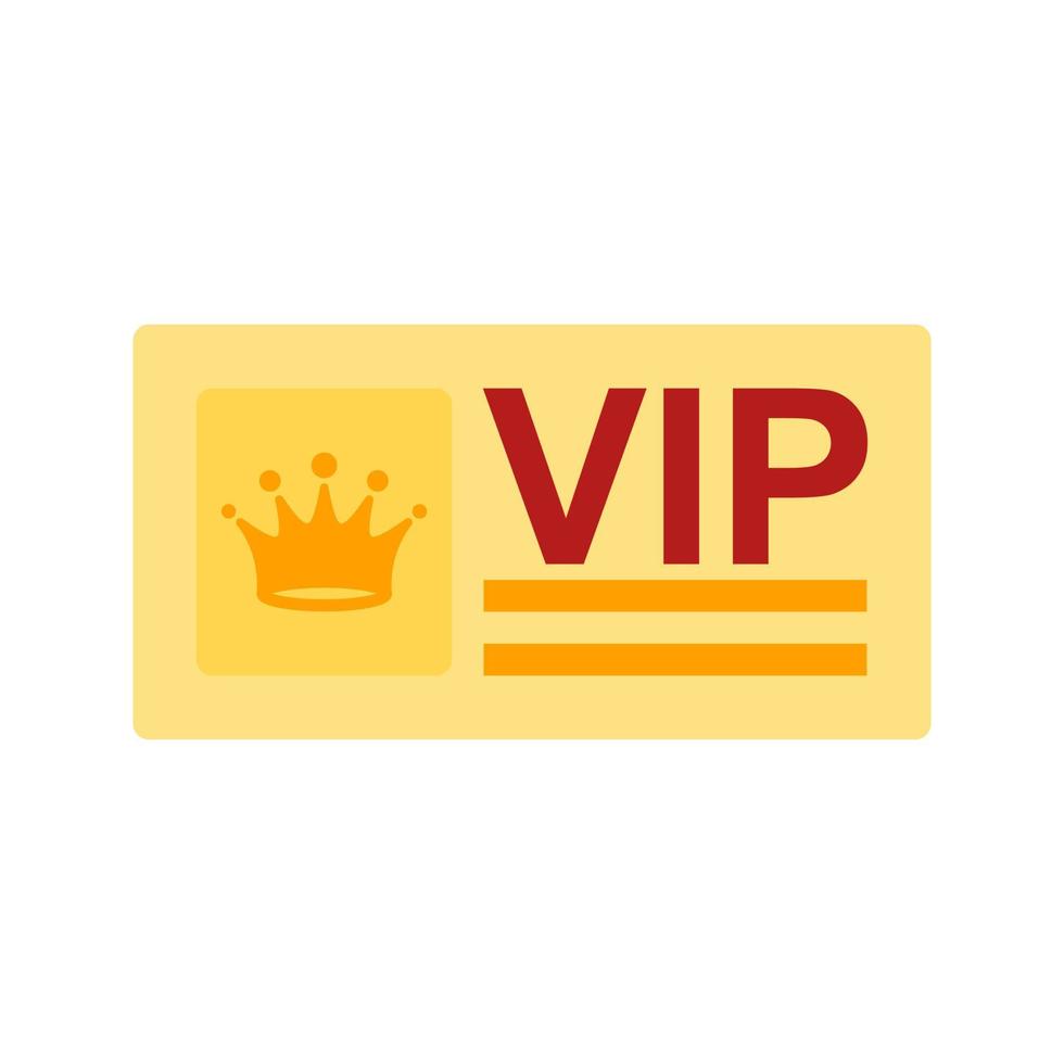 VIP Card Flat Multicolor Icon vector