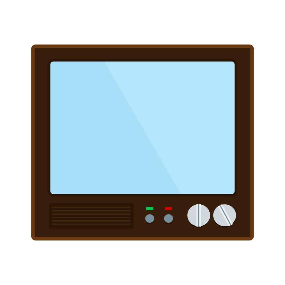 Television Set Flat Multicolor Icon vector