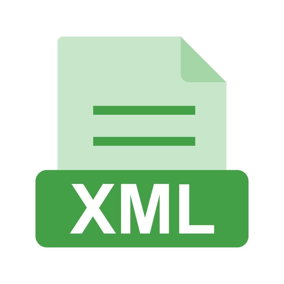 XML Flat Multicolor Icon vector