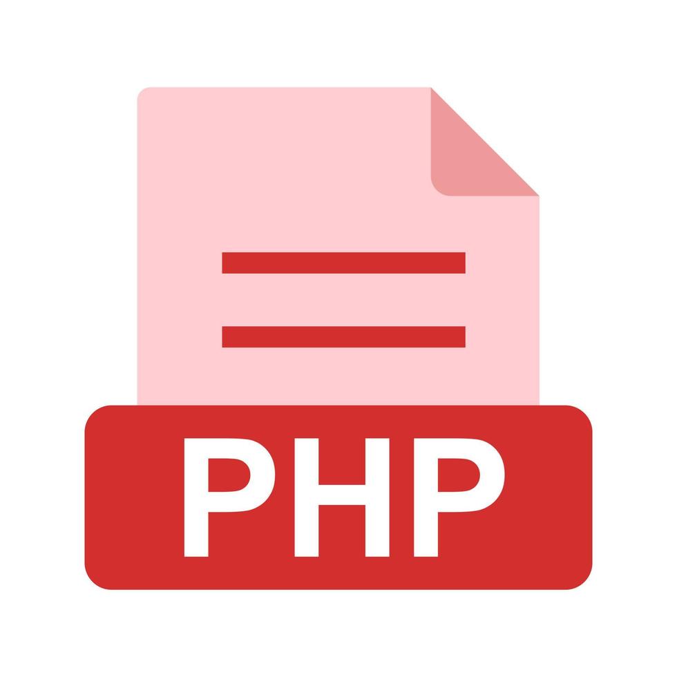 PHP Flat Multicolor Icon vector