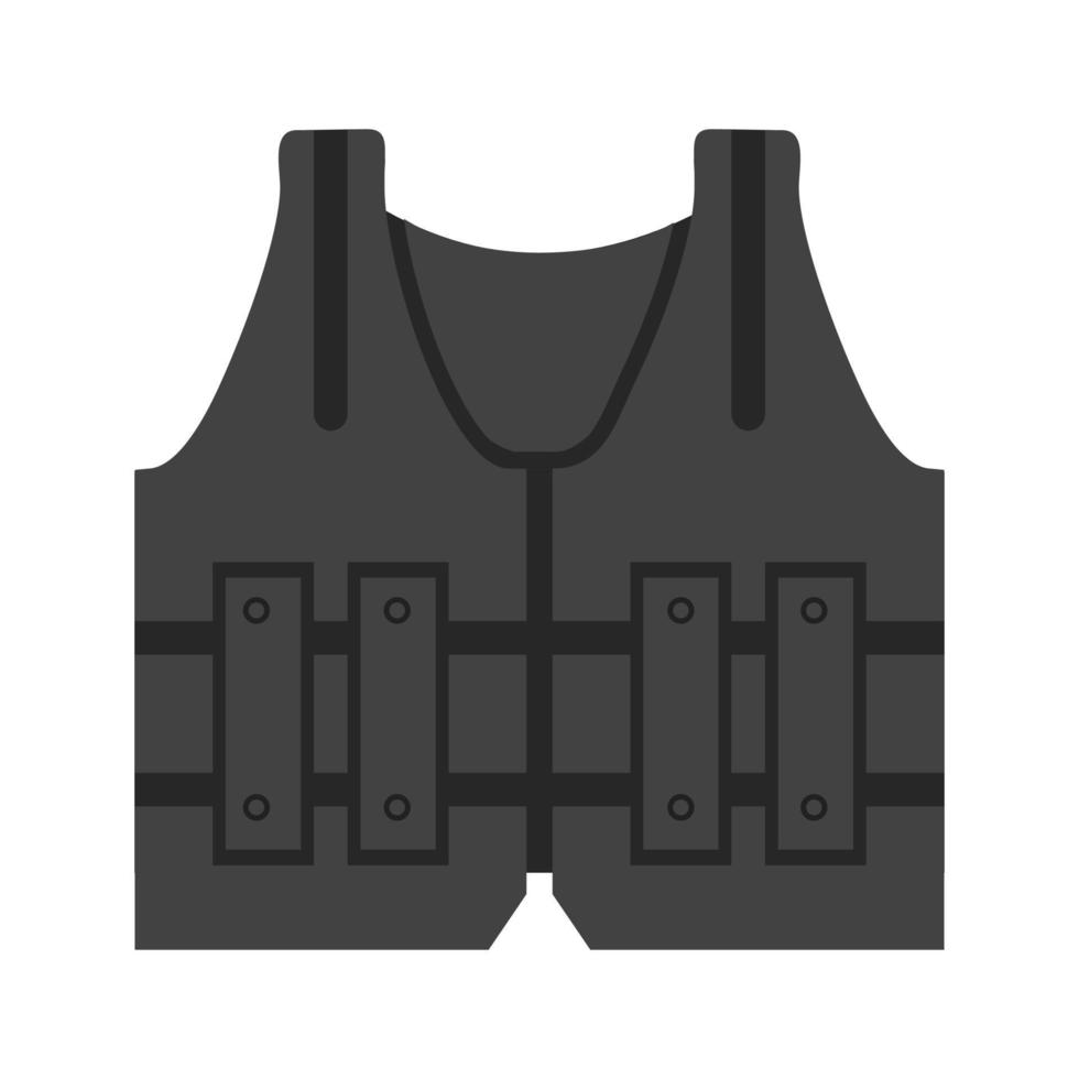 Police Vest Flat Multicolor Icon vector