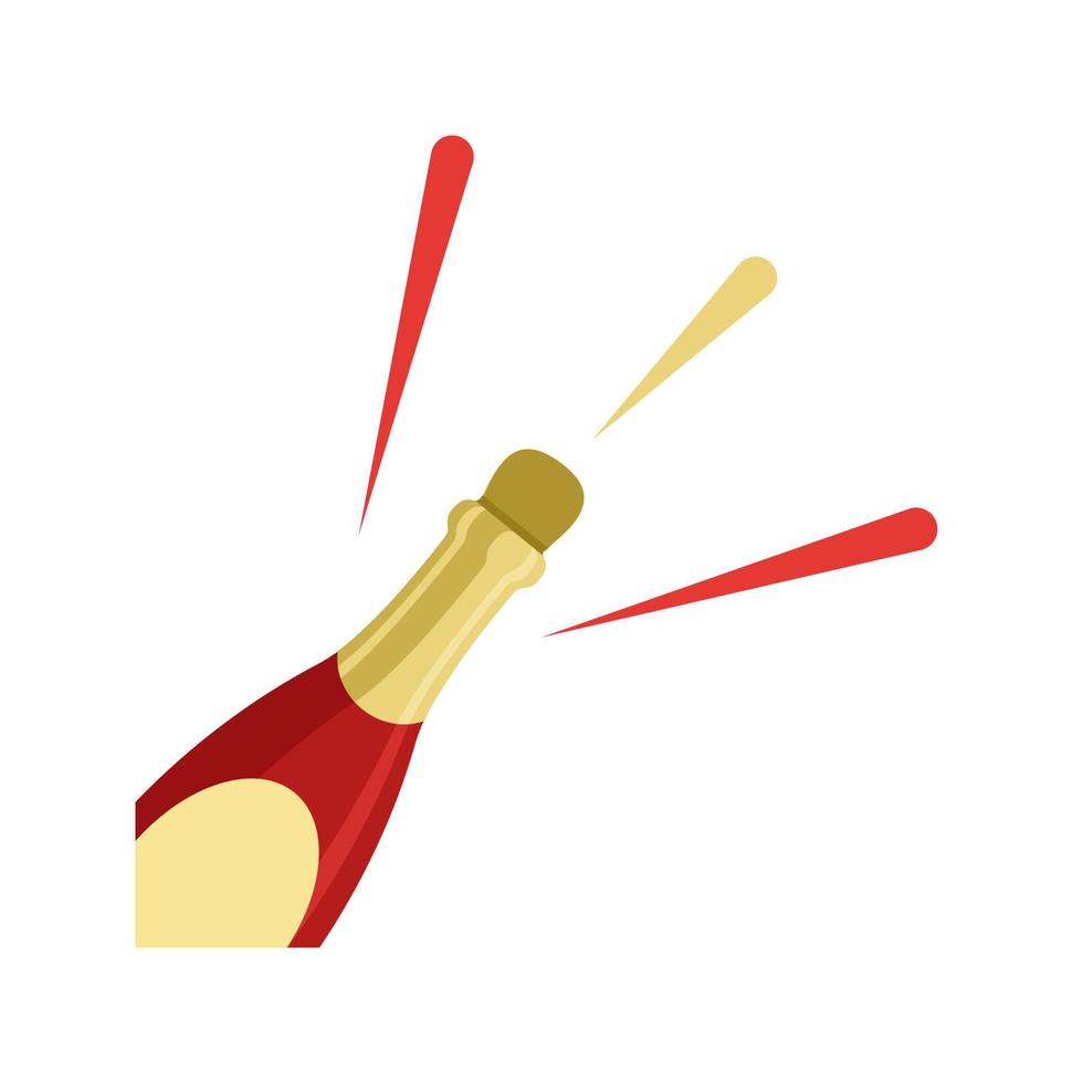 Bottle Opening Flat Multicolor Icon vector