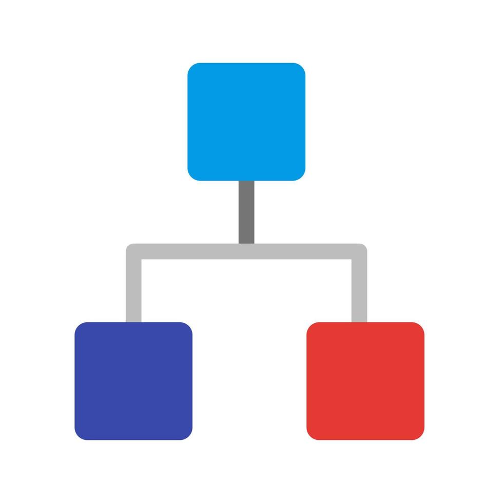 Ajustes ethernet plana icono multicolor vector