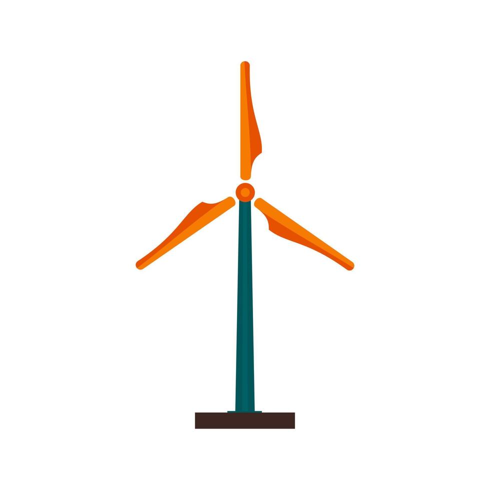 Windmill Flat Multicolor Icon vector