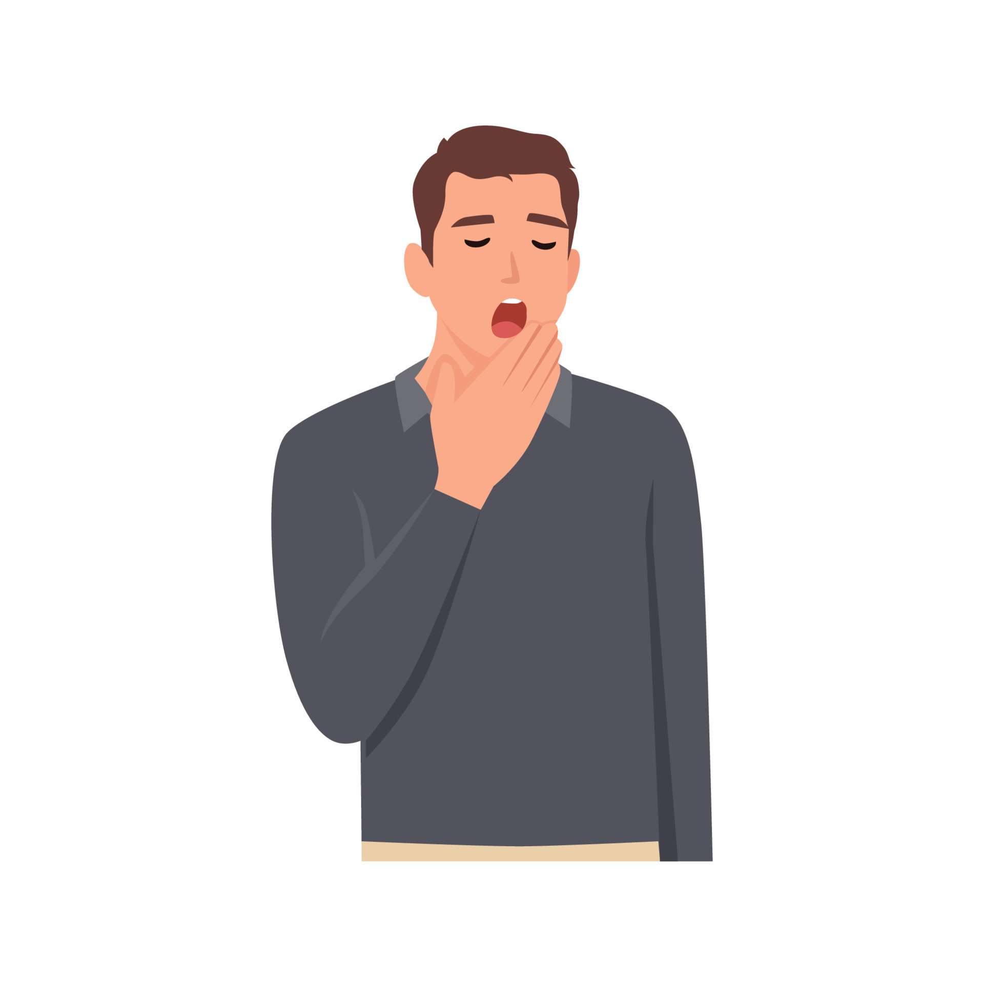 Young man cartoon sleepy, tired, and yawning concept character . Flat vector illustration isolated on white background 8259268 Vector Art at Vecteezy Young man cartoon sleepy, tired, and yawning concept character . Flat vector illustration isolated on white background 8259268 Vector Art at Vecteezy