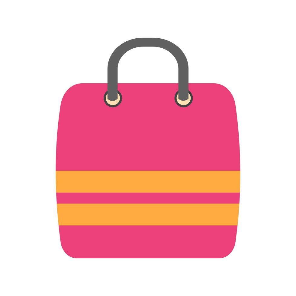 Handbag Flat Multicolor Icon vector