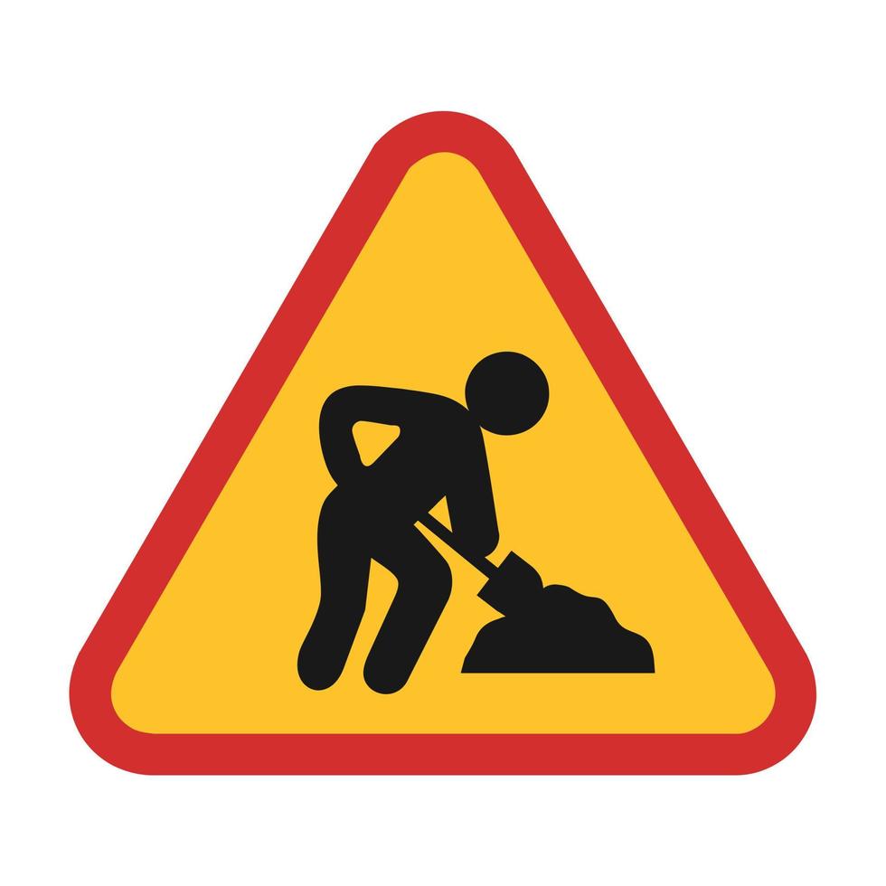 Construction sign Flat Multicolor Icon vector