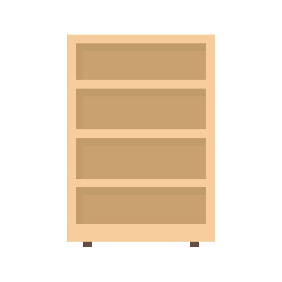 Shelves Cabinet Flat Multicolor Icon vector