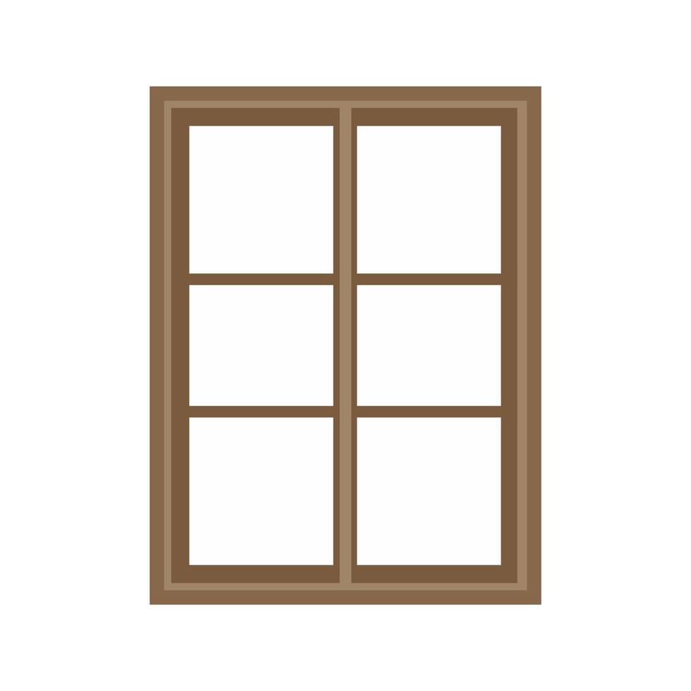 ventana plana icono multicolor vector