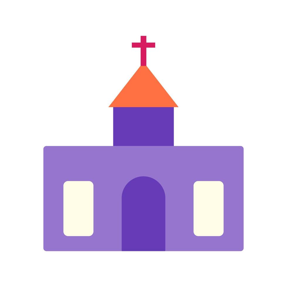 Church Flat Multicolor Icon vector