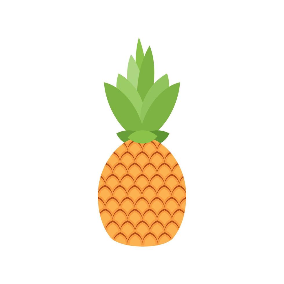 Pineapple Flat Multicolor Icon vector