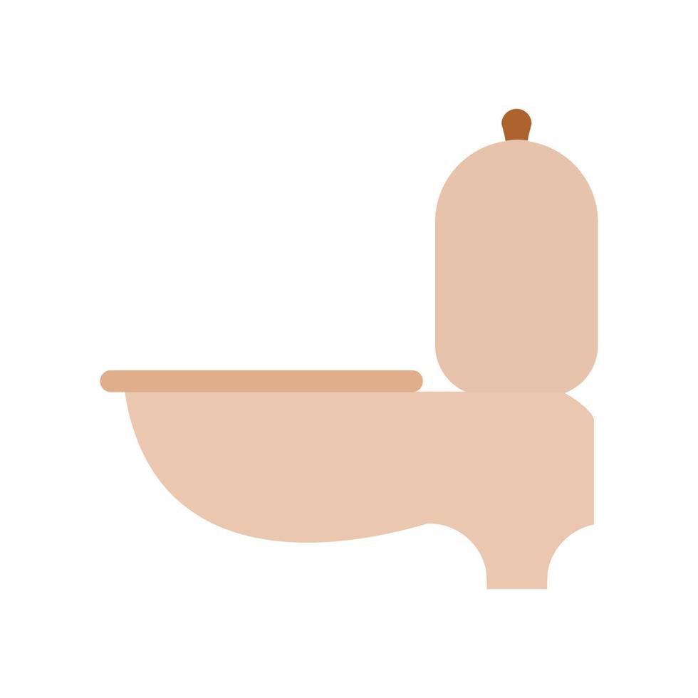 Toilet Seat Flat Multicolor Icon vector