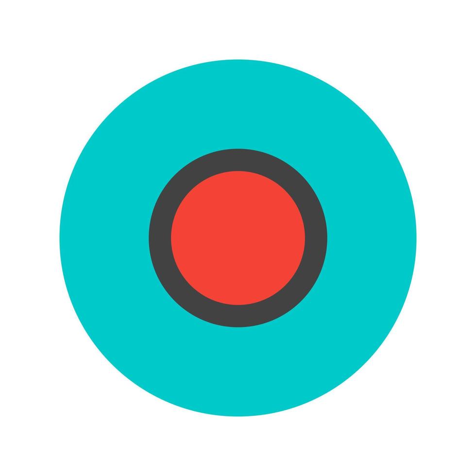 Record Flat Multicolor Icon vector