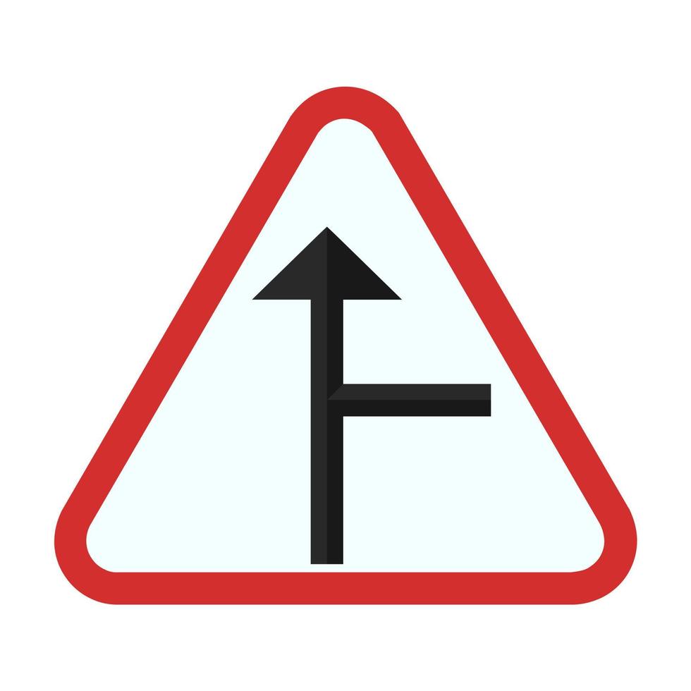 Side road Right Flat Multicolor Icon vector